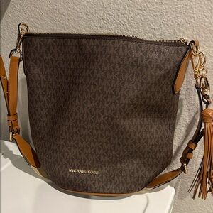Michael Kors Brown and Tan Shoulder Bag